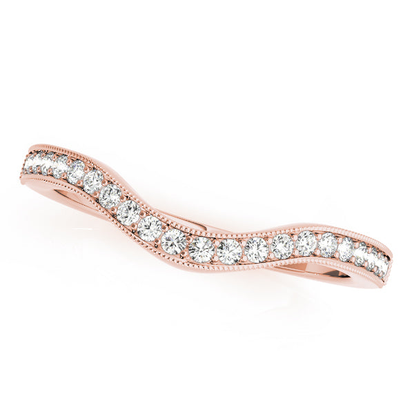 14K Rose Gold 0.22ctw Diamond Wedding Band