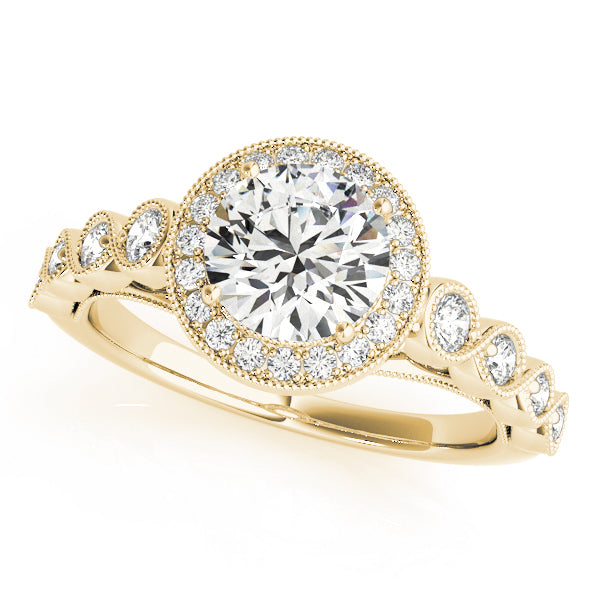 14K Yellow Gold 1.33ctw Round Diamond Engagement Ring