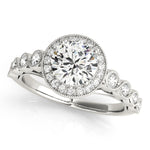 Premium Round Diamond Halo Engagement Ring