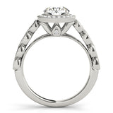Premium Round Diamond Halo Engagement Ring