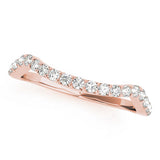 14K Rose Gold 0.19ctw Diamond Wedding Band