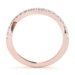 14K Rose Gold 0.19ctw Diamond Wedding Band