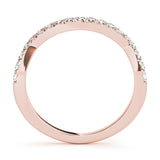 14K Rose Gold 0.19ctw Diamond Wedding Band