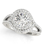 Round Diamond Halo Engagement Ring