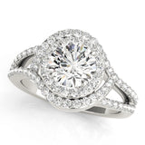 Round Diamond Halo Engagement Ring