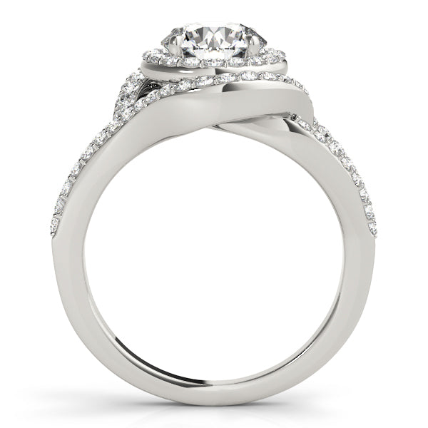 Round Diamond Halo Engagement Ring