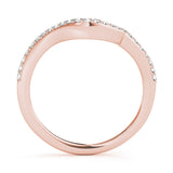 14K Rose Gold Diamond Wedding Band - 1/4 ctw