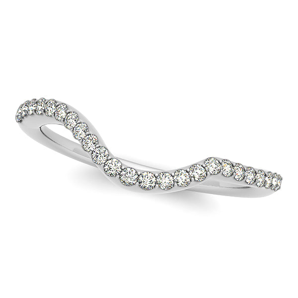 14K White Gold 0.25 CT Diamond Wedding Band