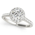 Round Diamond Halo Engagement Ring
