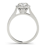 Diamond Halo Engagement Ring in Premium Setting