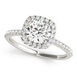 Round Diamond Halo Engagement Ring