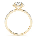 14K Yellow Gold 1 CT Diamond Halo Engagement Ring