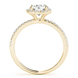 14K Yellow Gold 1 CT Diamond Halo Engagement Ring