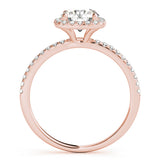 14K Rose Gold 1 CT Diamond Halo Engagement Ring