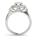 Round Diamond Halo Engagement Ring