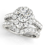 Round Diamond Halo Engagement Ring in Premium Setting