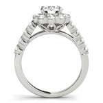 Round Diamond Halo Engagement Ring in Premium Setting