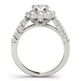 Round Diamond Halo Engagement Ring in Premium Setting