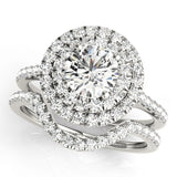Round Diamond Halo Engagement Ring