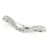 14K Rose Gold 1/6 CT Diamond Wedding Band