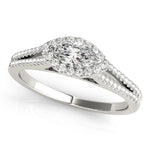 1.0 CT Marquise Diamond Halo Engagement Ring