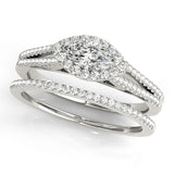 1.0 CT Marquise Diamond Halo Engagement Ring