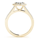 18K Yellow Gold 1.33ctw Marquise Diamond Halo Ring