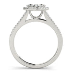 1.0 CT Marquise Diamond Halo Engagement Ring