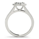 1.0 CT Marquise Diamond Halo Engagement Ring