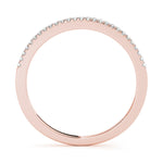 14K Rose Gold 0.108ctw Diamond Wedding Band