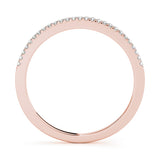14K Rose Gold 0.108ctw Diamond Wedding Band
