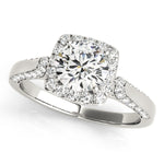 Round Diamond Halo Engagement Ring