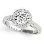 Round Diamond Halo Engagement Ring