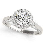 Round Diamond Halo Engagement Ring
