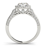 Round Diamond Halo Engagement Ring