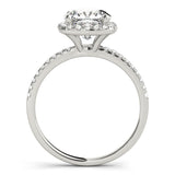 0.5 CT Cushion Diamond Halo Engagement Ring