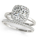 Cushion Diamond Halo Engagement Ring