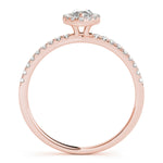 14K Rose Gold Marquise Diamond Engagement Ring