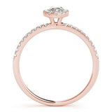 14K Rose Gold Marquise Diamond Engagement Ring