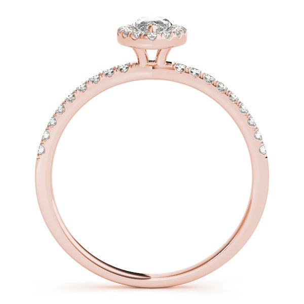 14K Rose Gold Marquise Diamond Engagement Ring