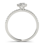 1.0 CT Marquise Diamond Halo Engagement Ring