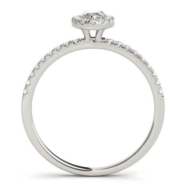 1.0 CT Marquise Diamond Halo Engagement Ring
