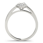 Oval Diamond Halo Engagement Ring