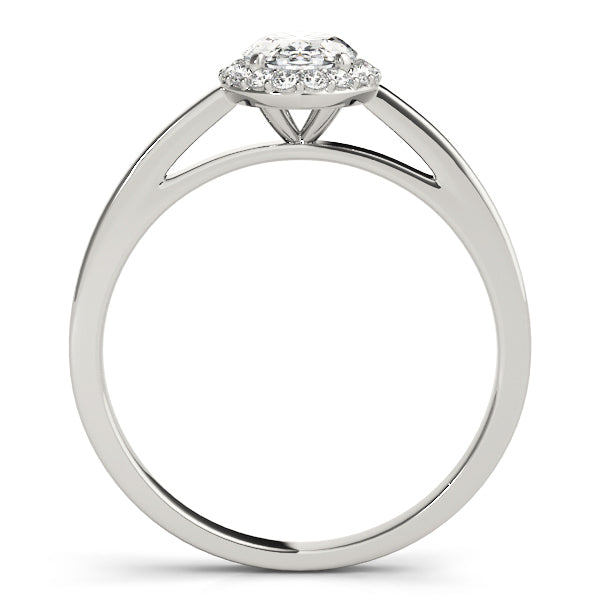 Oval Diamond Halo Engagement Ring
