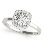 Round Diamond Halo Engagement Ring