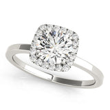 Round Diamond Halo Engagement Ring