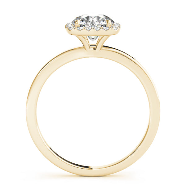14K Yellow Gold 1 CT Diamond Halo Engagement Ring
