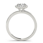 Round Diamond Halo Engagement Ring