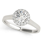 Round Diamond Halo Engagement Ring