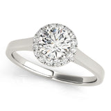 Round Diamond Halo Engagement Ring